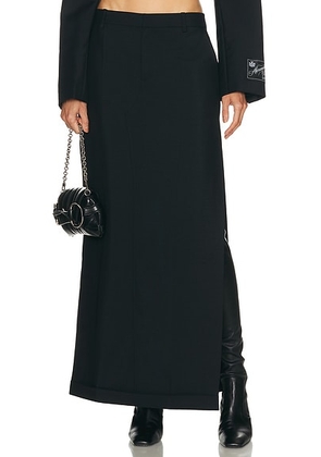 Alexander Wang Mid Rise Tailored Maxi Skirt in Black - Black. Size 2 (also in 4, 6, 8).