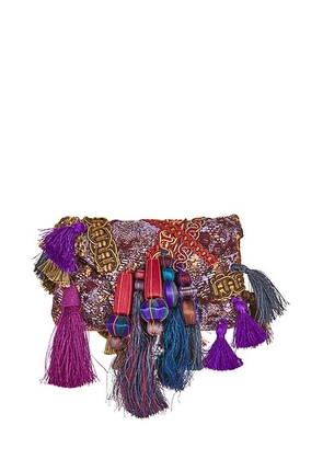 Dries Van Noten Envelope Bag in Burgundy - Burgundy. Size all.