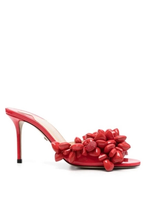 Mach & Mach Red Puffy Heart Mules