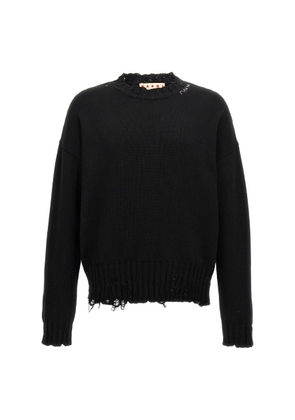 Marni Destroyed Effect Twisted Crewneck Sweater