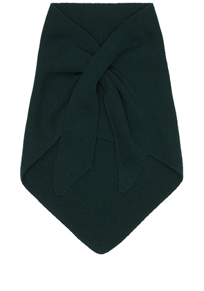 EAVES Sheryl Knit Kerchief in Forest Green - Green. Size all.