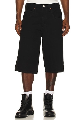 AGOLDE Fusion Skater Short in Curb - Black. Size 29 (also in 30, 32, 33, 34, 36).