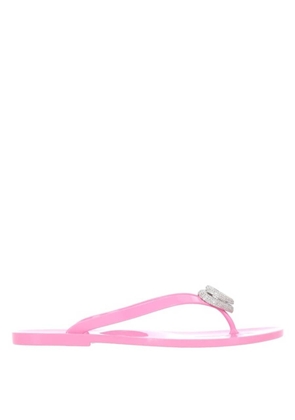 Mach & Mach Double Heart Rubber Thong Flip Flops