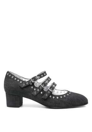 Carel Camden Denim Buckled Pumps