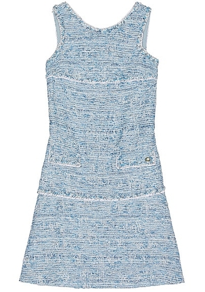 chanel Chanel Tweed Dress in Blue - Denim-Light. Size 44 (also in ).