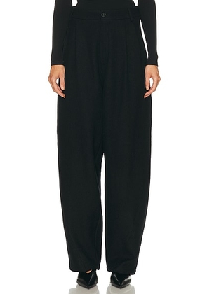 DARKPARK Phebe Wide Leg Japanese Wool Pant in Black - Black. Size 36 (also in ).