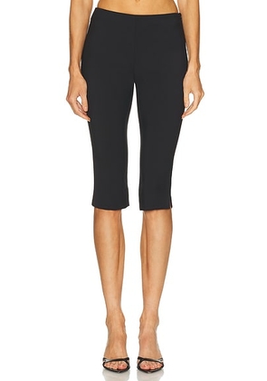 EAVES Guro Tech Suiting Capri Pant in Black - Black. Size L (also in M, S, XL, XS, XXS).