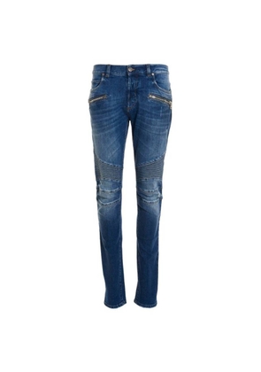 Balmain Ribbed-Detail Skinny Jeans