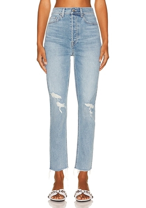 GRLFRND Piper Super High Rise Slim Jeans in La Jolla - Denim-Light. Size 32 (also in ).