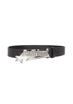 Badfriend Star Logo Belt in Black - Black. Size L/XL (also in S/M).