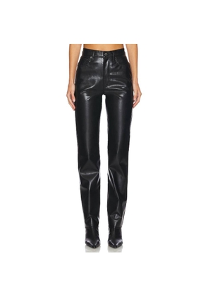 Agolde 90's Pinch Waist Long Leather Pants