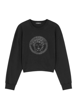 Versace Embellished Medusa Cotton Sweatshirt