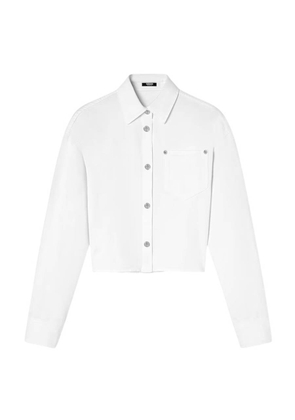 Versace Boxy Cropped Denim Shirt