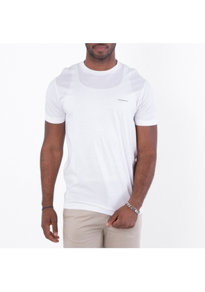 Emporio Armani Logo Print Lyocell-Blend T-Shirt