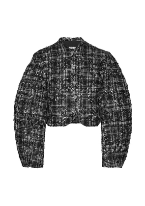 Rotate Boucle Sequin Cropped Jacket