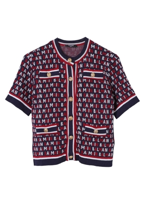 Balmain Monogram Pattern Knit Sweater