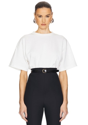 Helsa The Sculpted Tee in Thick Jersey in White - White. Size L (also in M, S, XL, XS, XXS).