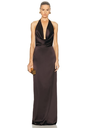 Eterne Carla Maxi Dress in Espresso - Brown. Size M (also in S).