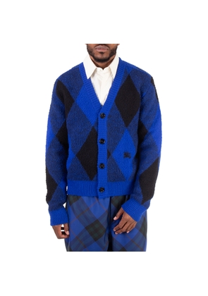 Burberry Argyle-Check Wool Cardigan