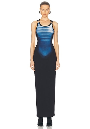 Jean Paul Gaultier Le Male Long Dress in Black & Blue - Blue. Size L (also in ).