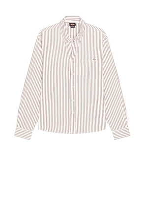 Dickies Long Sleeve Gallatin Shirt in Egret - Brown. Size M (also in S, XL/1X, XXL/2X).