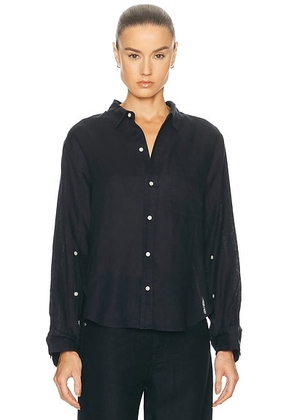Citizens of Humanity Kayla Shrunken Shirt in True Navy - Navy. Size L (also in M, S, XL, XS).