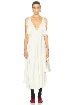 Jil Sander Sleeveless Maxi Dress in Natural - Ivory. Size 40 (also in 38).