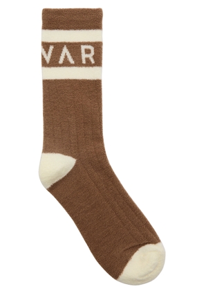 Varley Spencer Logo Terry Socks - Brown - S/M (UK10-12 / M)