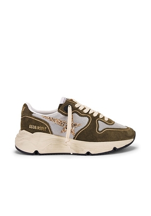 Golden Goose Running Sole Sneaker in White  Olive  Beige  & Ice - Olive. Size 41 (also in ).