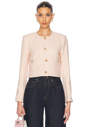 FRAME The Tweed Blazer in Azalea Multi - Pink. Size L (also in S).