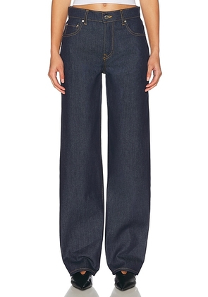 GRLFRND Bella Low Rise Boyfriend Jeans in Tuff Crispy - Blue. Size 24 (also in ).