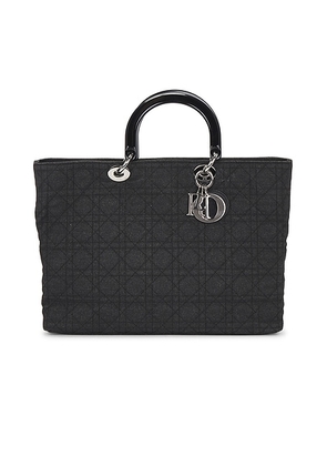 dior Dior Cannage Denim Lady Dior Tote Bag in Black - Black. Size all.