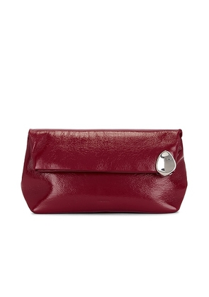 Jil Sander Jewel Zip Clutch in Cedar Red - Red. Size all.
