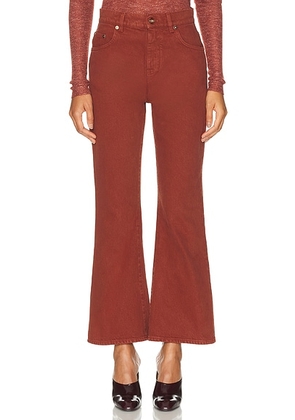 Gabriela Hearst Ezra Bootcut in Burnt Sienna - Brick. Size 24 (also in 25, 26, 27, 28, 29).
