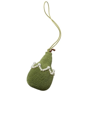 Gohar World Pear Crochet Bag Charm in Pear - Green. Size all.
