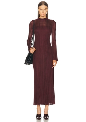 Gabriela Hearst Atira Dress in Bordeaux - Burgundy. Size L (also in ).