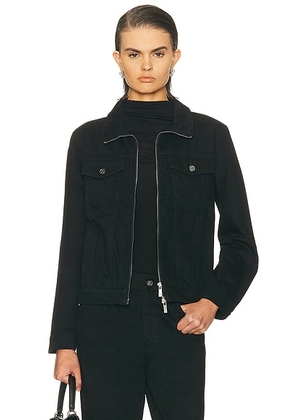 Helmut Lang Funnel Zip Jacket in Rinsed Black - Black. Size L (also in ).
