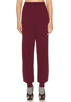 Helsa Kerstin Knit Jogger in Oxblood - Burgundy. Size L (also in M, S, XL, XS, XXS).