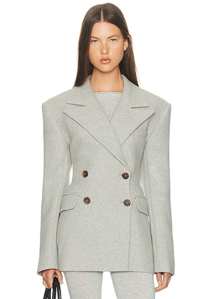 Helsa Italian Wool Blend Blazer in Light Heather Grey - Grey. Size L (also in M, S, XL, XS, XXS).