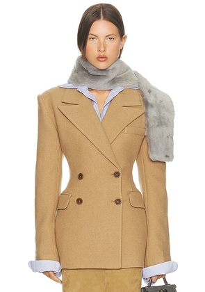 Helsa Italian Wool Blend Blazer in Camel - Tan. Size L (also in M, S, XL, XS, XXS).