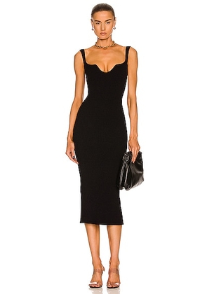 KHAITE Nina Dress in Black - Black. Size L (also in ).
