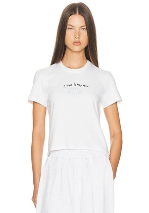 Helsa Cloud Graphic Tee in White - White. Size L (also in M, S, XL, XS, XXS).