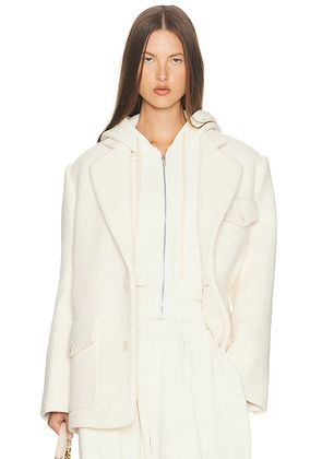 Helsa The Very Oversized Blazer in Ivory - Ivory. Size L (also in M, S, XL, XS).