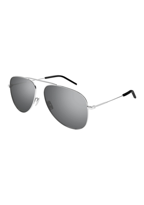 Saint Laurent Silver Pilot Unisex Sunglasses SL 800 003 59