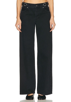 FRAME The O-ring Stroll Jeans in Sutro - Black. Size 24 (also in 25, 26, 27, 28, 29, 30, 31, 32, 33, 34).