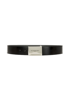 Givenchy Metal Plaque Belt 40mm in Black & Grey - Black. Size 100 (also in 105, 85, 90, 95).