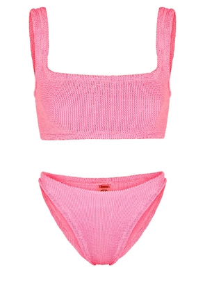 Hunza G Xandra Seersucker Bikini - Bright Pink - One Size