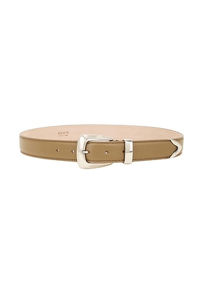KHAITE Benny Belt in Toffee & Antique Silver - Brown. Size 80 (also in 70).