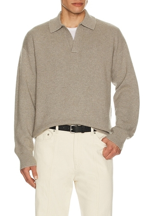 Helmut Lang Brushed Polo in Fog - Grey. Size S (also in ).