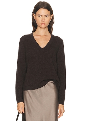 Jenni Kayne Flynn Cashmere Sweater in Espresso - Chocolate. Size M (also in S, XL, XS).